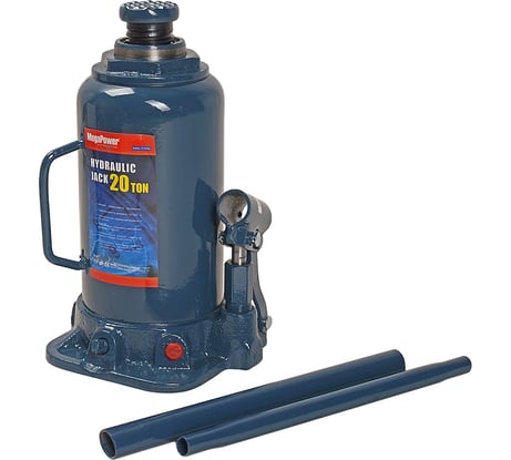 Гидравлический бутылочный домкрат MEGAPOWER 20т выс.подъема 242-452мм с клапаном M-92004