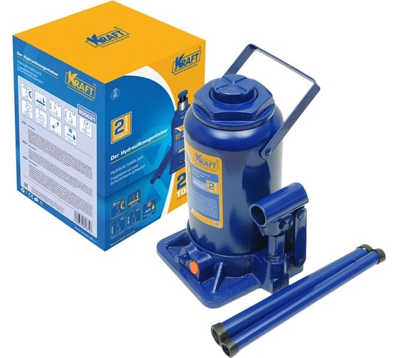 Бутылочный домкрат KRAFT 20 т, min 242mm-max 460mm KT 800021
