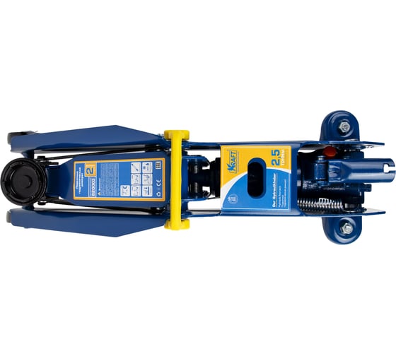 Подкатной гидравлический домкрат KRAFT 2.5 т, кейс KT 820003