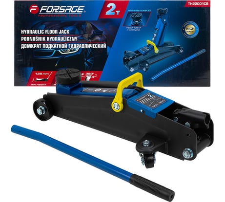 Подкатной домкрат Forsage 2т, h min 135 мм, h max 385 мм F-TH22001CB(6923)