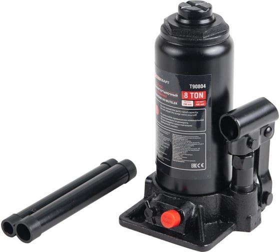 Бутылочный домкрат Forcekraft с клапаном 8т FK-T90804(29931)