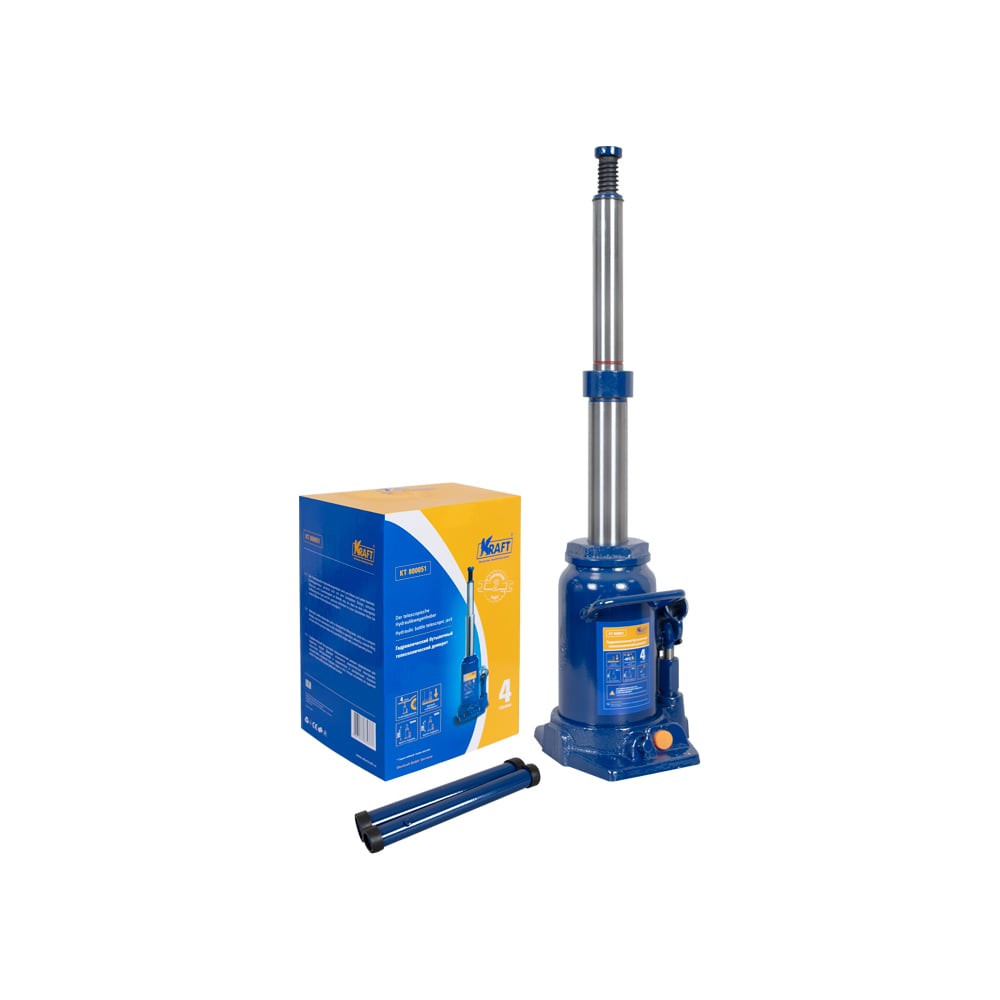 Бутылочный телескопический домкрат KRAFT 4T 230-550mm KT 800051 ...