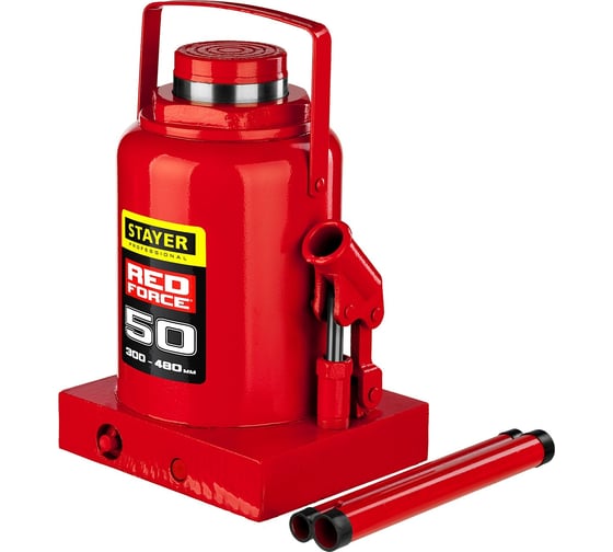 Гидравлический бутылочный домкрат STAYER Red Force, 50т 43160-50_z01