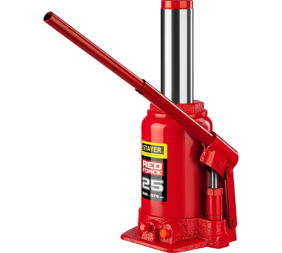 Гидравлический бутылочный домкрат STAYER Red Force 25т 43160-25_z01