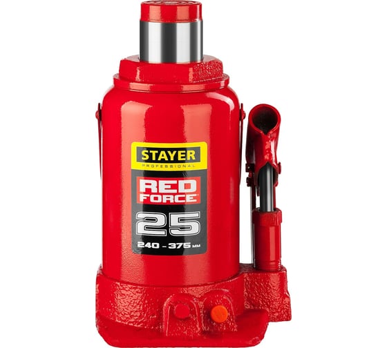 Гидравлический бутылочный домкрат STAYER Red Force 25т 43160-25_z01