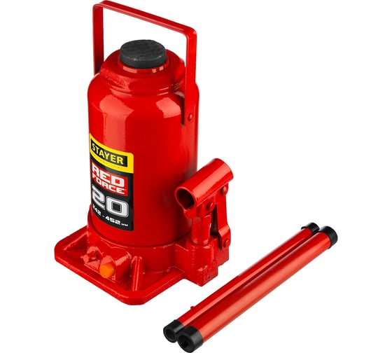 Гидравлический бутылочный домкрат STAYER Red Force, 20т 43160-20_z01