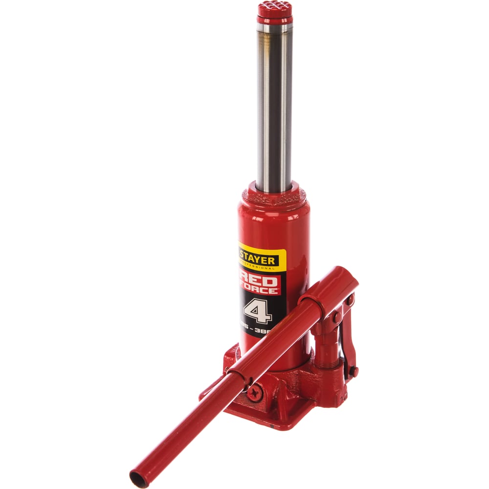 Гидравлический бутылочный домкрат STAYER RED FORCE, 4т, 195-380 мм, в ...