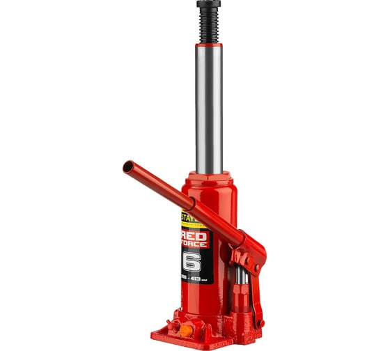 Гидравлический бутылочный домкрат STAYER RED FORCE, 6т, 216-413 мм, 43160-6 43160-6_z01