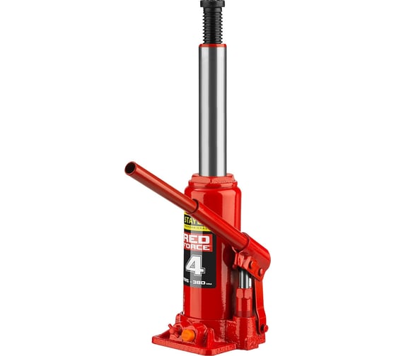 Гидравлический бутылочный домкрат STAYER RED FORCE, 4т, 195-380 мм, 43160-4 43160-4_z01