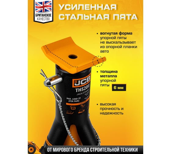 Ремонтная поставка с упорной пятой JCB 2 т, 265-365 мм JCB-TH52011(56956)