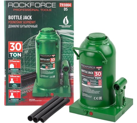Домкрат бутылочный Rockforce 30т RF-T93004/DS/(28067)