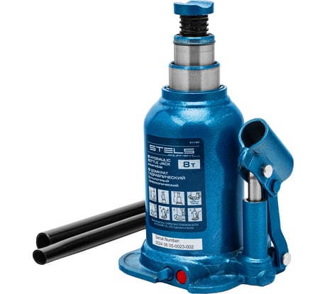 Гидравлический бутылочный телескопический домкрат STELS 8 т, подъем 180-410 мм 51150