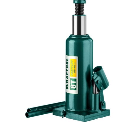 Домкрат KRAFTOOL гидравлический бутылочный Kraft-Lift, сварной, 8т, 228-447мм, 43462-8 43462-8_z01