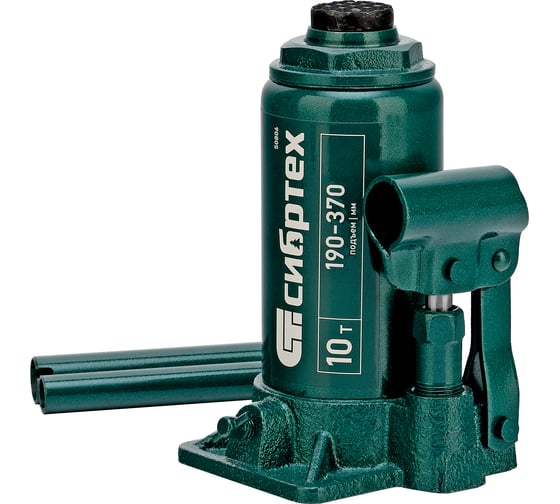 Домкрат гидравлический бутылочный СИБРТЕХ 10 т, 190-370 мм 50806 1