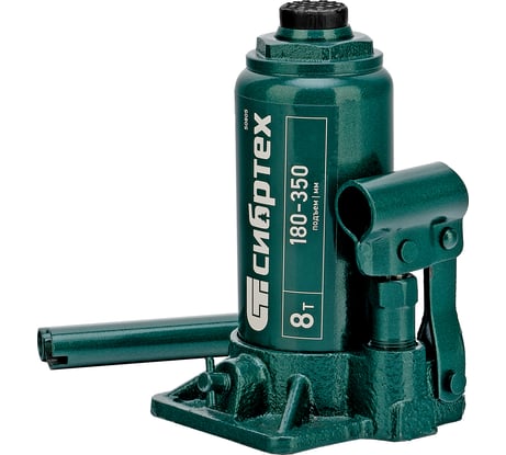 Домкрат гидравлический бутылочный СИБРТЕХ 8 т, 180-350 мм 50805