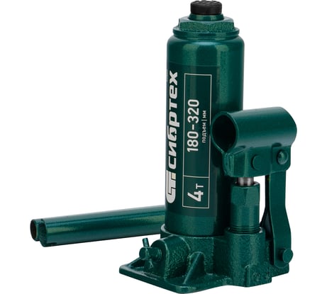 Домкрат гидравлический бутылочный СИБРТЕХ 4 т, 180-320 мм 50802