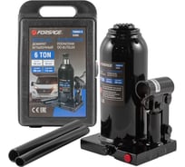 Домкрат бутылочный Forsage 6т с клапаном (h min 185мм, h max 360мм, ход штока-115мм, ход винта-60мм) F-T90604S(Euro)(29964)