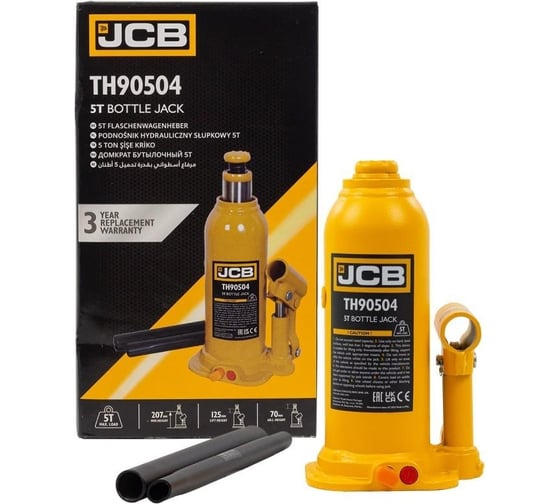 Бутылочный домкрат JCB 5 т, с клапаном, TH90504(58023) JCB-TH90504(58023)