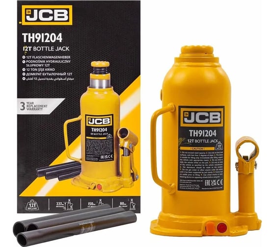 Бутылочный домкрат JCB 12 т, с клапаном, TH91204(58017) JCB-TH91204(58017) 1
