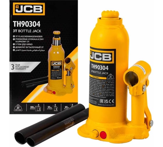 Бутылочный домкрат JCB 3 т, с клапаном TH90304(58022) JCB-TH90304(58022) 1