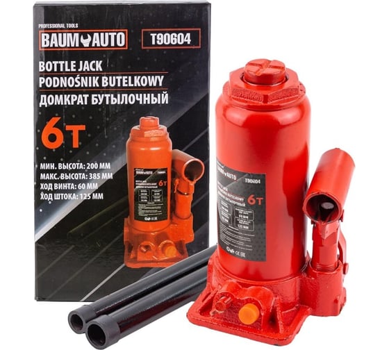 Домкрат бутылочный BaumAuto 6т BM-T90604(52642)