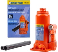Домкрат бутылочный Partner 6т с клапаном h min 200мм, h max 385мм, ход штока-125мм, ход винта-60мм PA-T90604(52692)