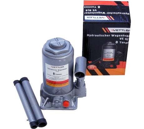 Гидравлический домкрат VETTLER 8т бутылочный 200x385 VEBJ8