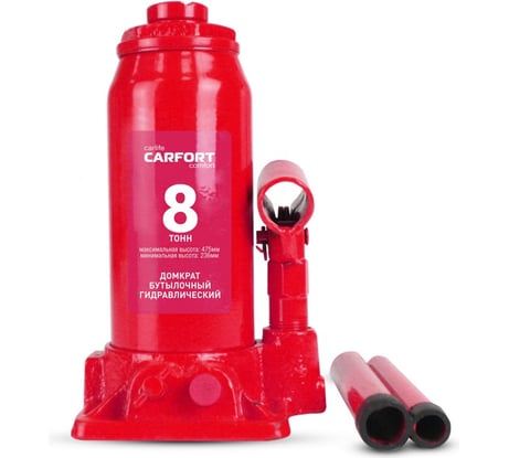 Телескопический домкрат Carfort гидравл. 8т +сумочка, подъём 236-475мм 63623
