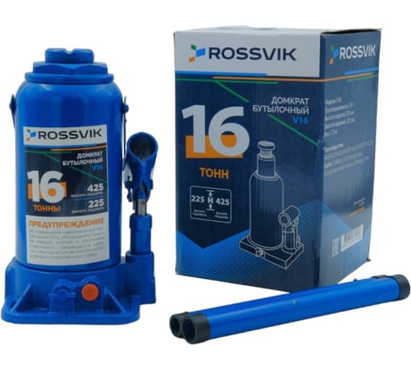 Домкрат бутылочный Rossvik г/п 16,0т V16
