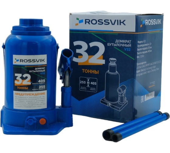 Домкрат бутылочный Rossvik г/п 32,0т V32