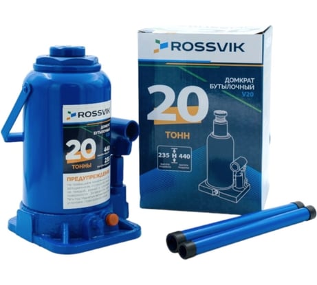 Домкрат бутылочный Rossvik г/п 20,0т V20