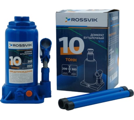 Домкрат бутылочный Rossvik г/п 10,0т V10