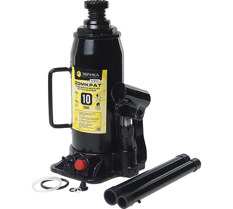 Гидравлический домкрат бутылочный с клапаном 10т, ремкомплект Эврика ER-80101 839171