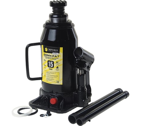 Гидравлический домкрат бутылочный с клапаном 15т, ремкомплект Эврика ER-80151 839173