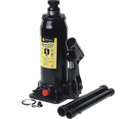 Гидравлический домкрат бутылочный с клапаном 5т, ремкомплект Эврика ER-80051 839187