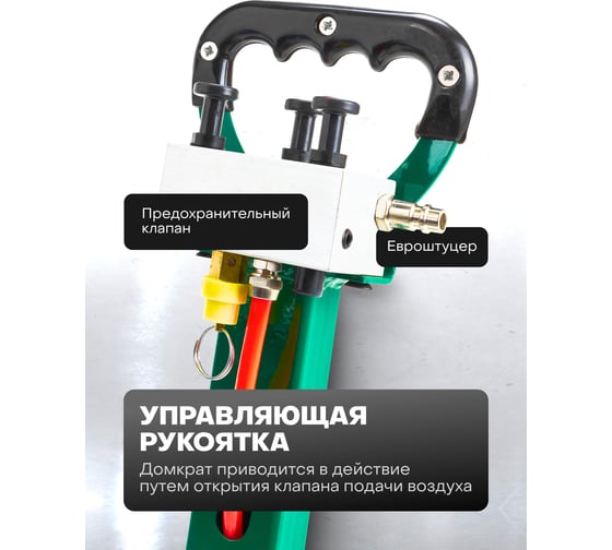 Домкрат подкатной пневматический Rockforce 6т RF-TRA1823(59251)