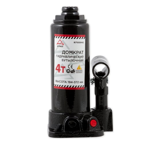 Гидравлический бутылочный домкрат Arnezi 4т 194-372мм кейс 00-01052353 R7100042