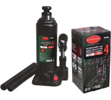 Домкрат ROCKFORCE гидравлический бутылочный с клапаном 4т высота подъема 194-372мм RF-T90404/Euro(15112)