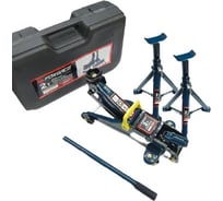 Подкатной домкрат Forsage 2 т, 130-330 мм, с комплектом аксессуаров F-TH12074(6308)