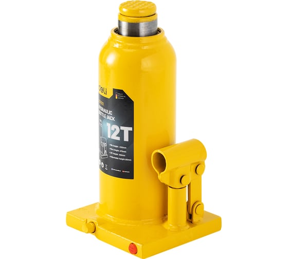 Домкрат бутылочный гидравлический 12т DQ71012 (высота подъема 235-470мм) DELI 130445 1