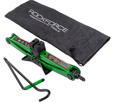 Домкрат механический Rockforce ромб 2т (h min 115мм, h max 400мм, L-420мм) в водоотталкивающем чехле RF-10152D(59976)