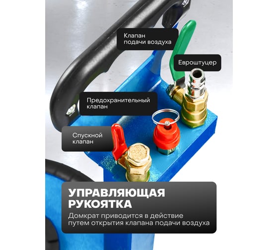 Домкрат подкатной пневматический Forsage 5т F-TRA1813 MST(60070)