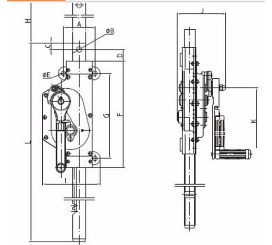 Реечный настенный домкрат NU-LIFT 3,0 т MJW 3
