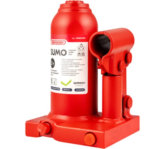 Домкрат гидрав бутылочный SKYWAY SUMO 2т, h 150-278 мм S01804043
