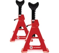 Страховочные опоры AUTOPROFI 3 тонны, высота подъема: 291 - 431 мм, резиновая накладка, комплект из 2 шт. JS-03/431