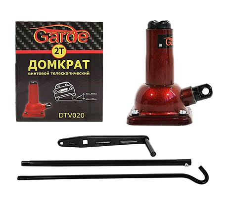 Винтовой домкрат Garde 2 т, телескопический DTV020