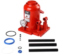 Домкрат гидравлический бутылочный двухплунжерный 50т (h min-280мм, h max-450мм, ход штока-170мм) GTE TH950001B 822755