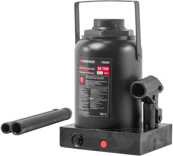 Домкрат бутылочный Forsage 50 т с клапаном (h min 260мм, h max 415мм) F-T95004(9615)