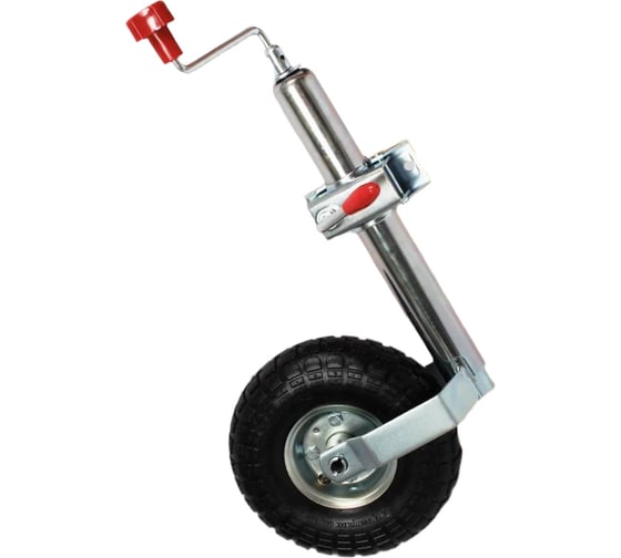 Пневматическое (надувное) опорное подкатное колесо для легкового прицепа с хомутом ABCTRAILER PNEVOPKLXM