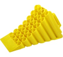 Упор под колесо противооткатный Автостоп пластиковый, 450x200x250 мм ,с металлической вставкой и ручкой, желтый AB-251